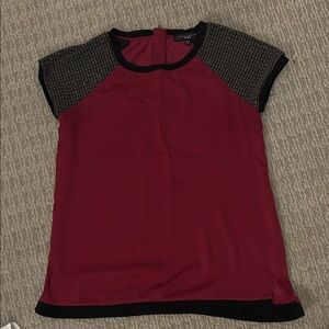 Sanctuary Burgundy and Black Blouse